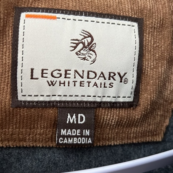 Legendary Whitetails Buck Camp Flannel Gray Shirt Men's Size MD - Picture 6 of 7